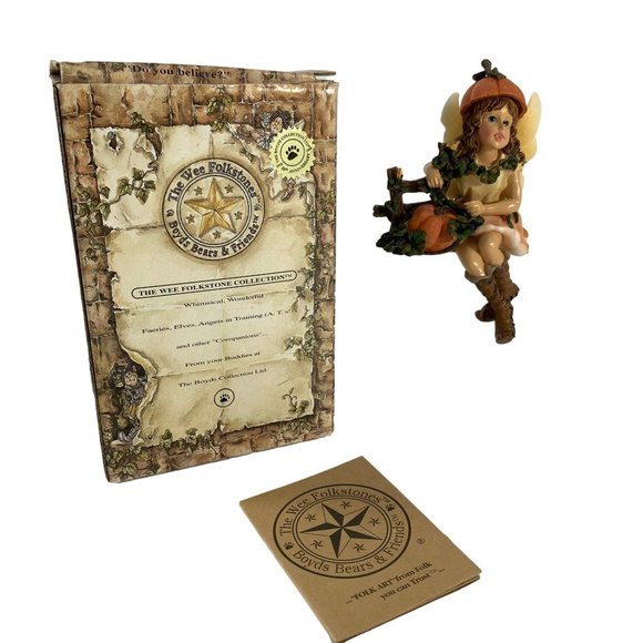 Boyds Wee Folkstones Autumn L Faeriefrost Figurine
